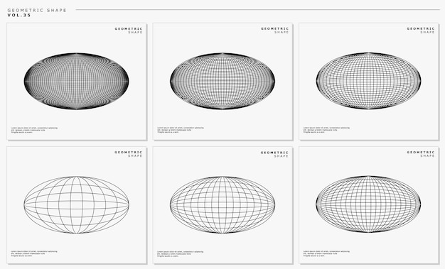 Vector modern oval line globe logo design template