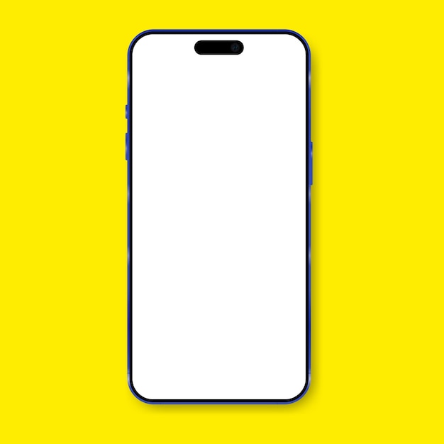 Vector modern oval notch smartphone realistic mockup