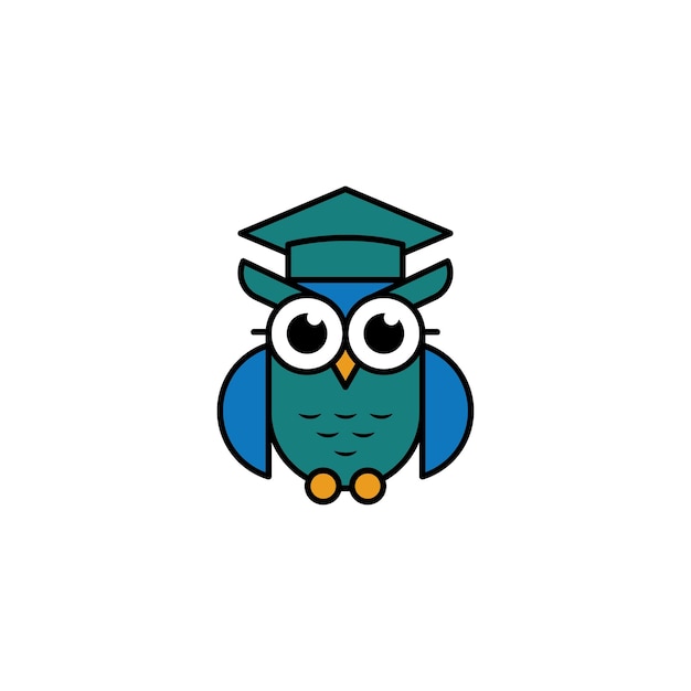 Modern owl logo design goed voor bedrijven, scholen en hogescholen