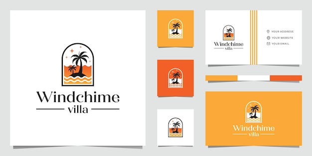 Современный дизайн логотипа пальмы 2