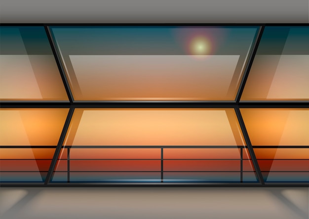 Modern panoramic window