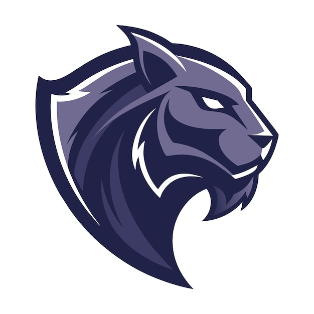 Vector modern panther head logo illustration design