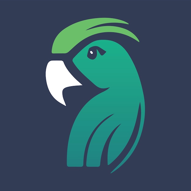 Modern papegaaienlogo Minimaal schoon pictogram voor bedrijf