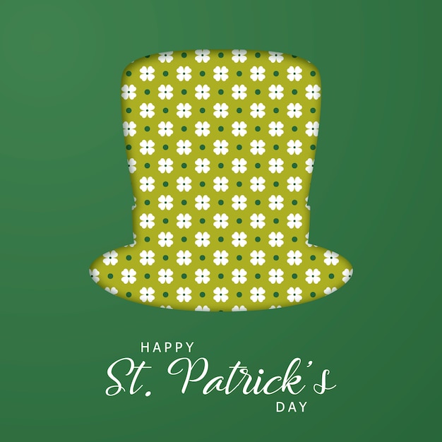 Modern paper art design for saint patrick's day celebration.