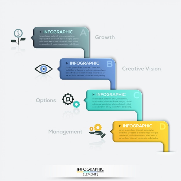 Opzioni di infografica di carta moderna