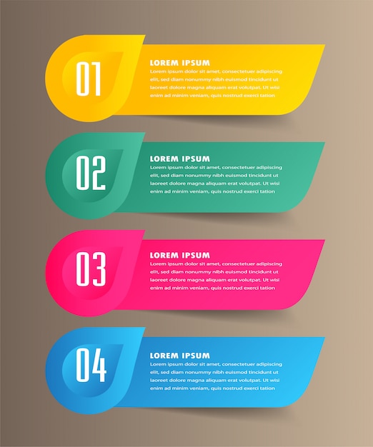 Modern paper text box template, banner infographic