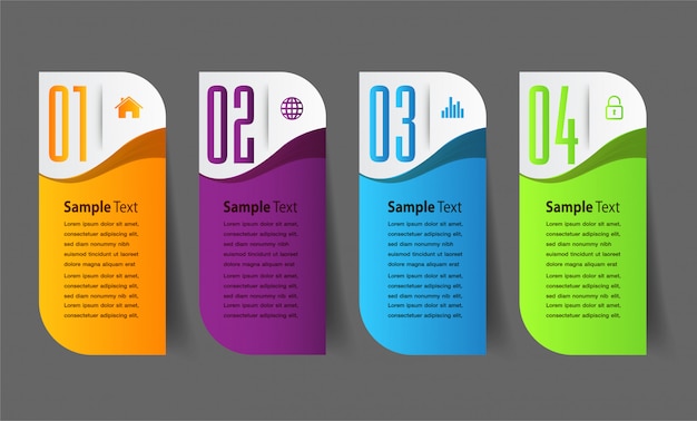 Vector modern paper text box template, banner infographic