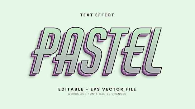 Modern pastel lettertype-effect