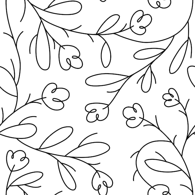 Modern pattern branches line art great design for any purposes