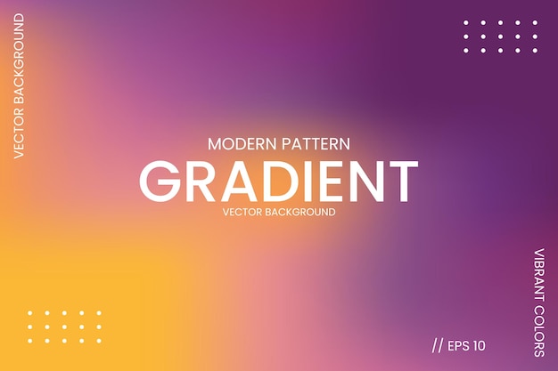 Modern Pattern Gradient Vector Background Orange and Purble