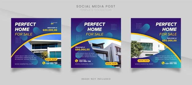 Modern perfect home social media post instagram template