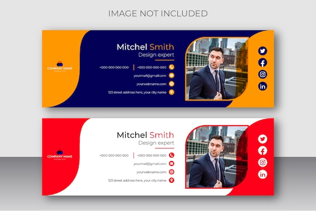 Modern Personal business email signature template design