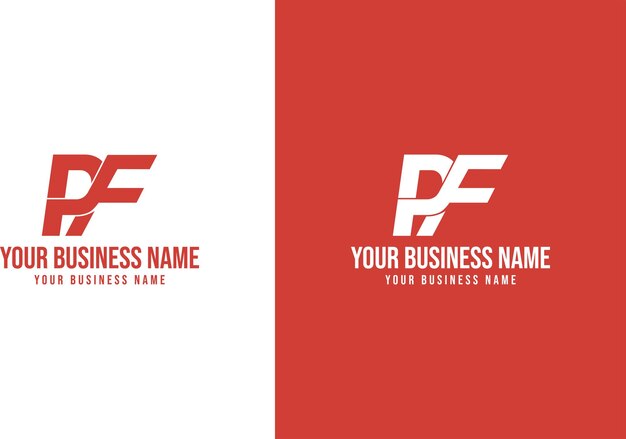 Modern and pf creative logo design