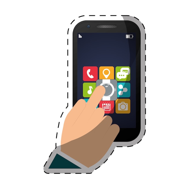 Vector modern phone icon image