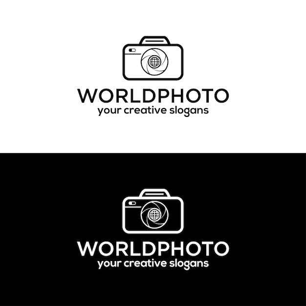 Vector modern photography logo template