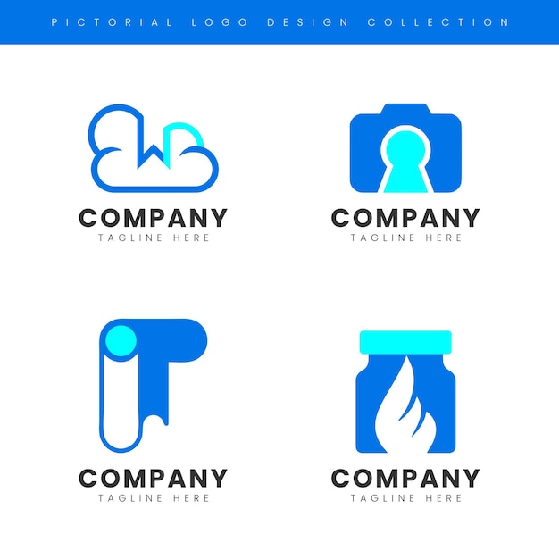 Modern Pictorial Logo Design Set