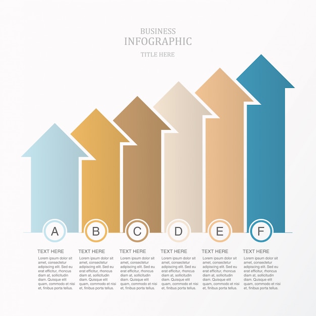 Modern pijlelement infographic voor bedrijfsconcept.