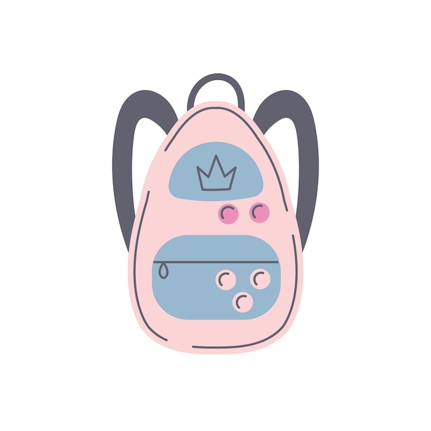 Modern pink backpack vector illustration