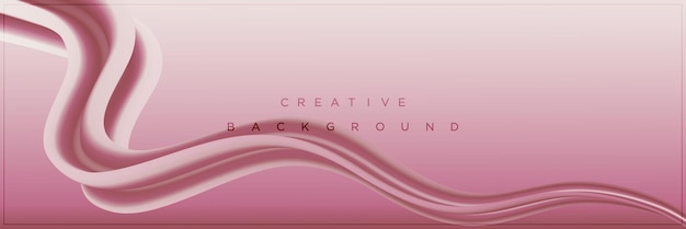 Modern pink fluid banner background design