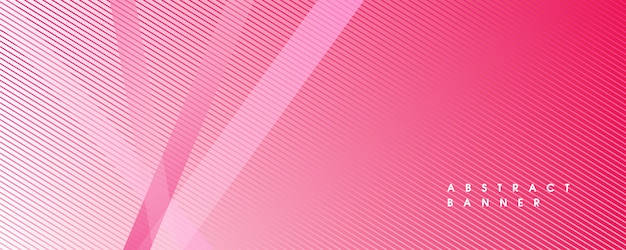 Modern pink lined banner 