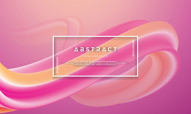 Vector modern pink orange wave, flow liquid background