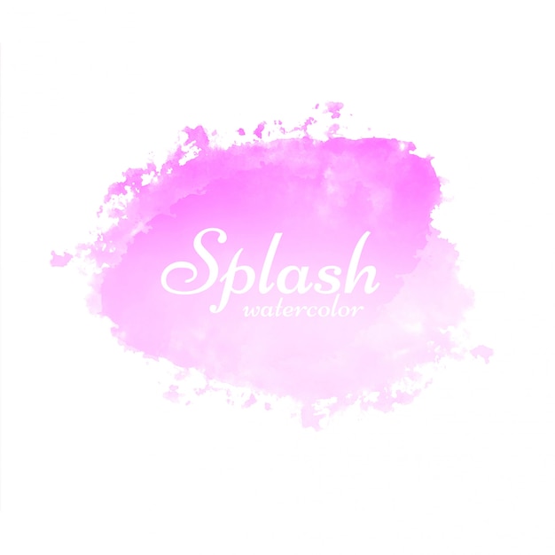 Modern pink watercolor splash design vector