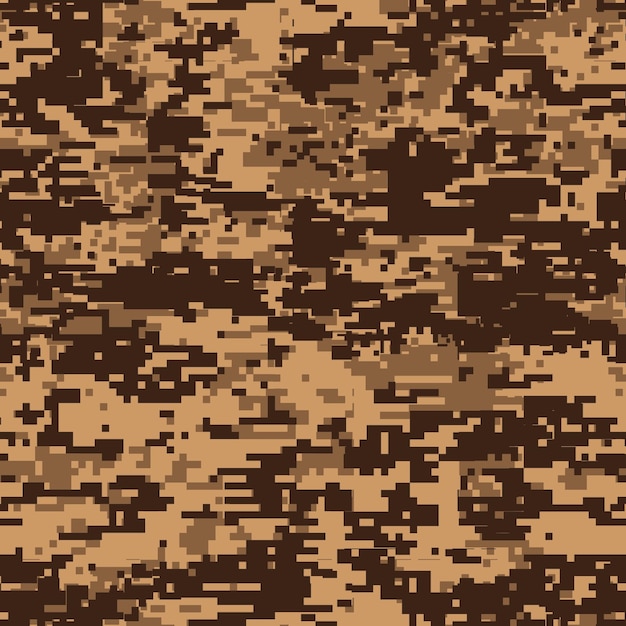 Modern pixel desert digital camouflage seamless pattern design