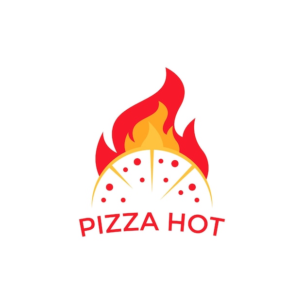 Modern pizza logo design minimalist pizza logo