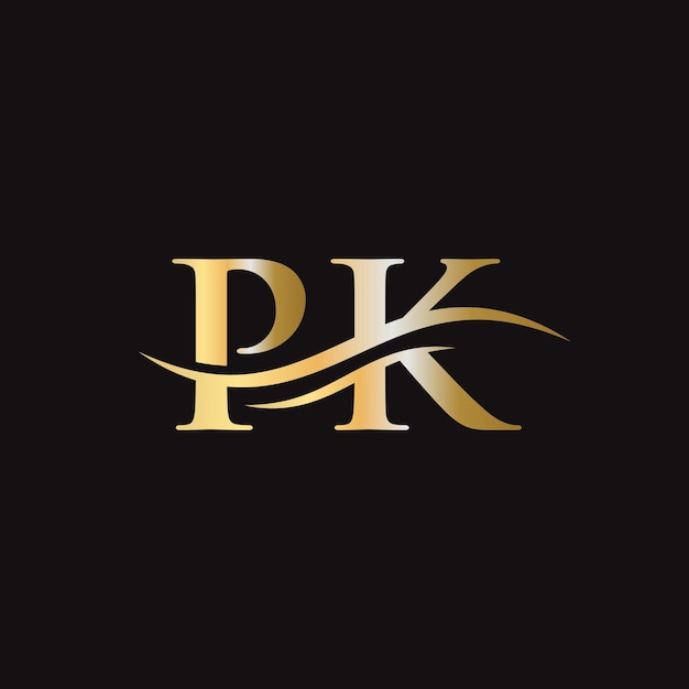 Modern PK Logo Design for business and company identity Creative PK letter with luxury concept