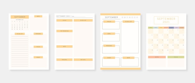 modern planner template set