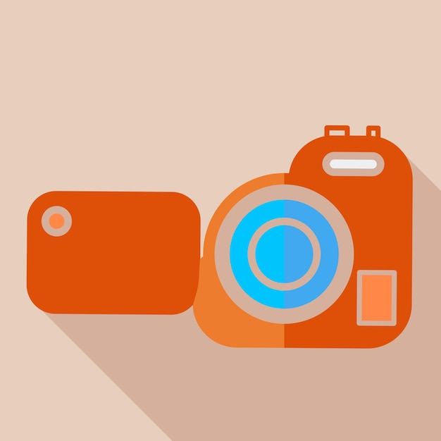 Modern plat design concept icoon videocamera vector illustratie