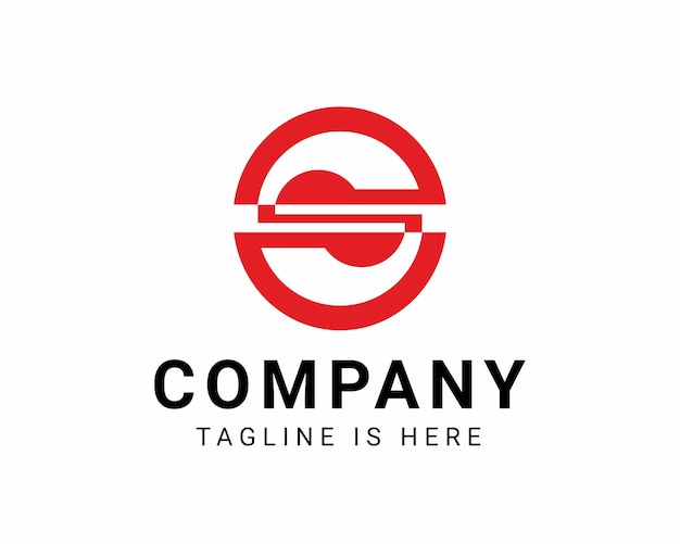 Modern plat ontwerp logo sjabloon bedrijf