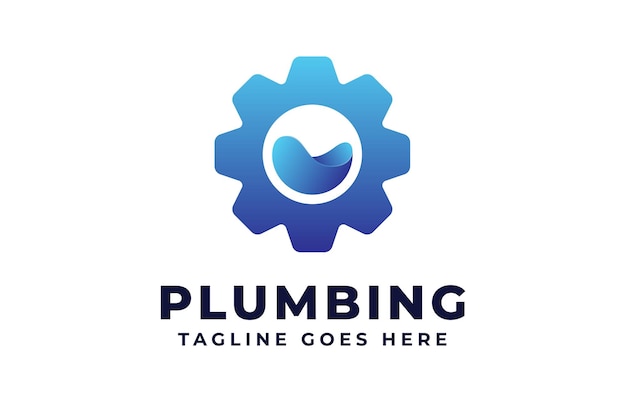 Modern plumbing engineer logo design