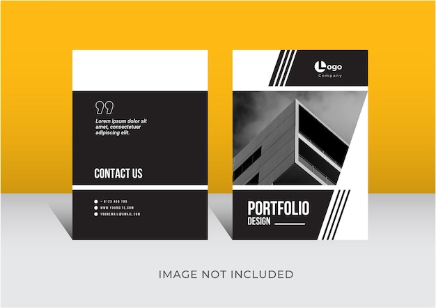 Vector modern portfolio brochure template layout cover design