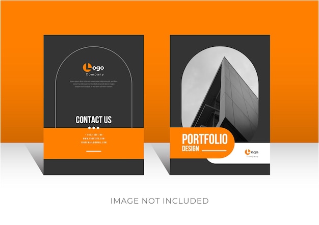 Vector modern portfolio cover template layout design