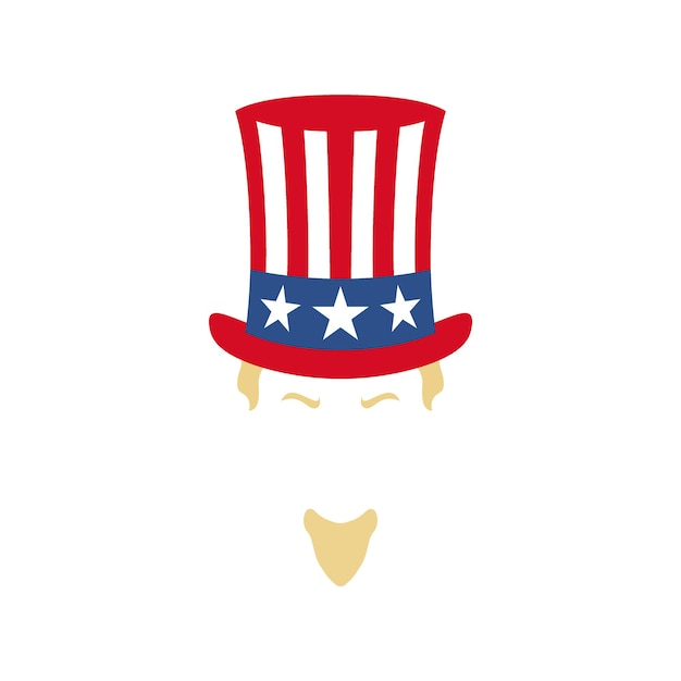 Vector modern portrait of uncle sam