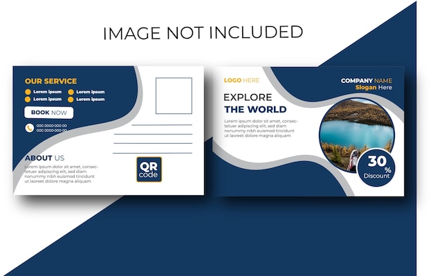 MODERN POST CARD DESIGN TEMPLATE VECTOR