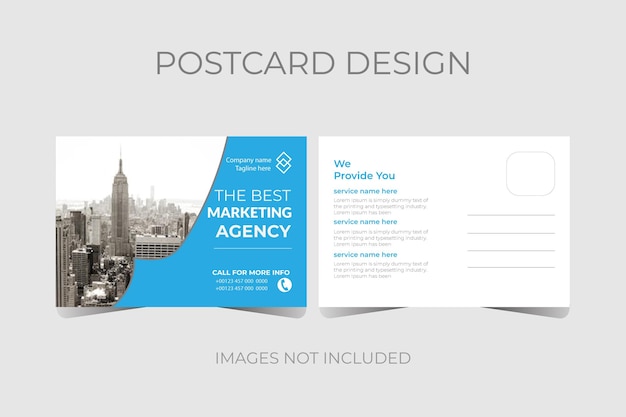 Modern post card design