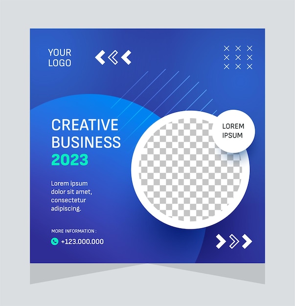 Vector modern post instagram business marketing template design