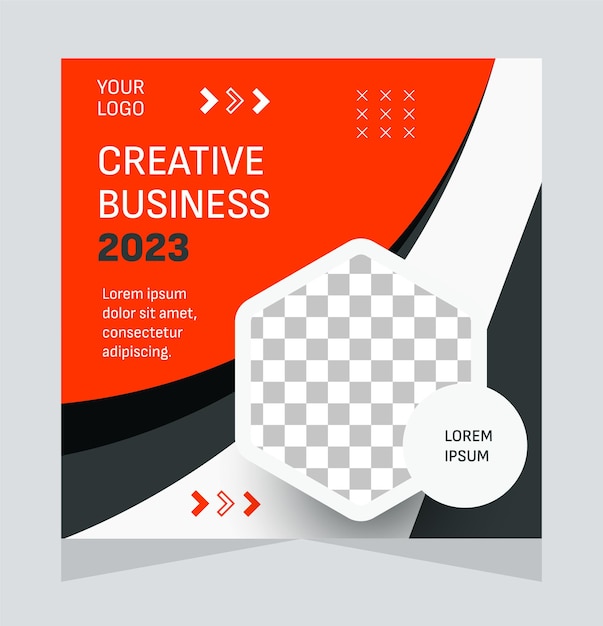 Modern post instagram business marketing template design