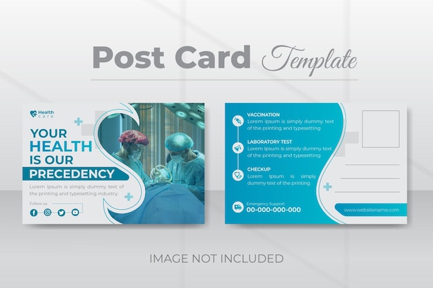 Modern postcard design template