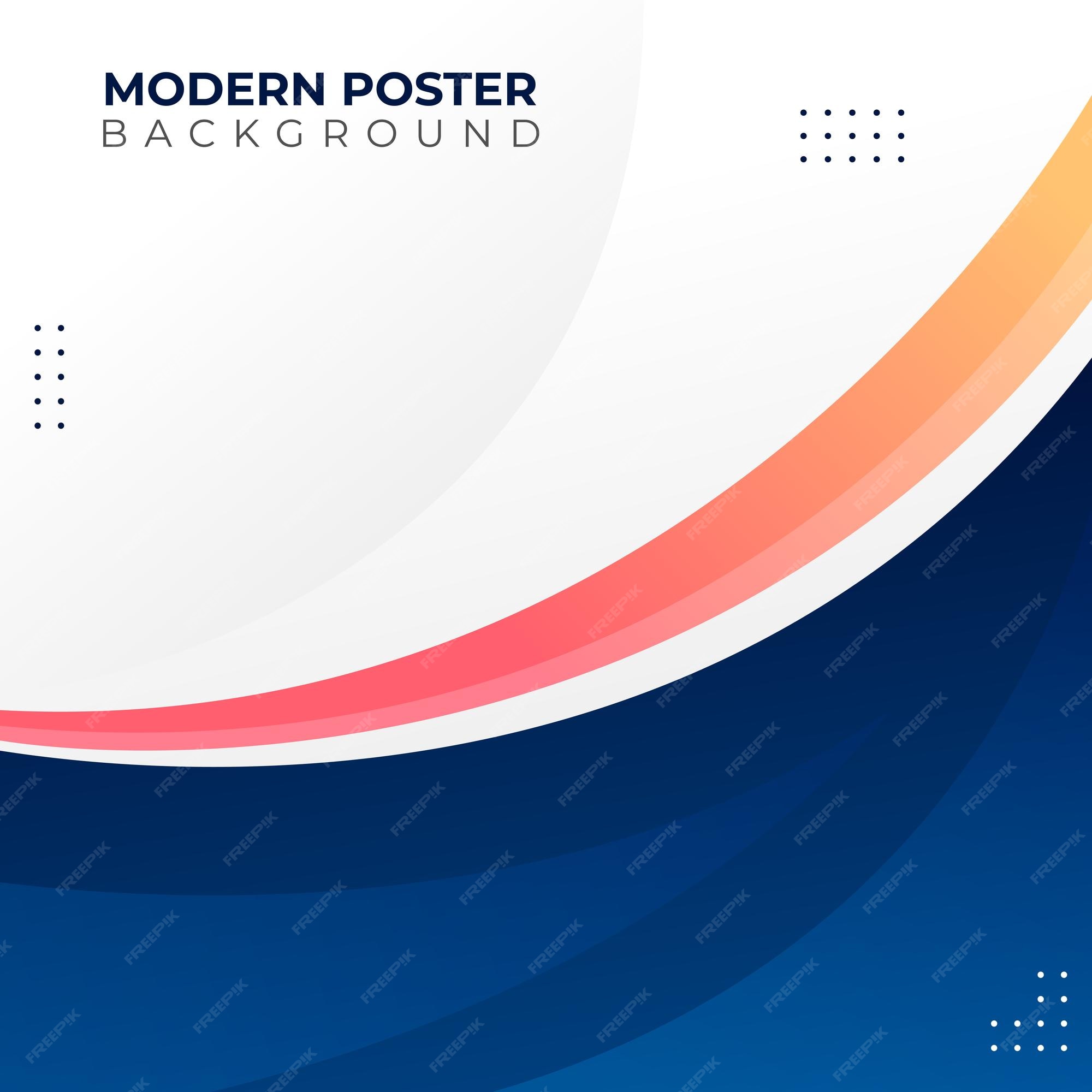 Premium Vector | Modern poster background vector illustration blue and  orange business