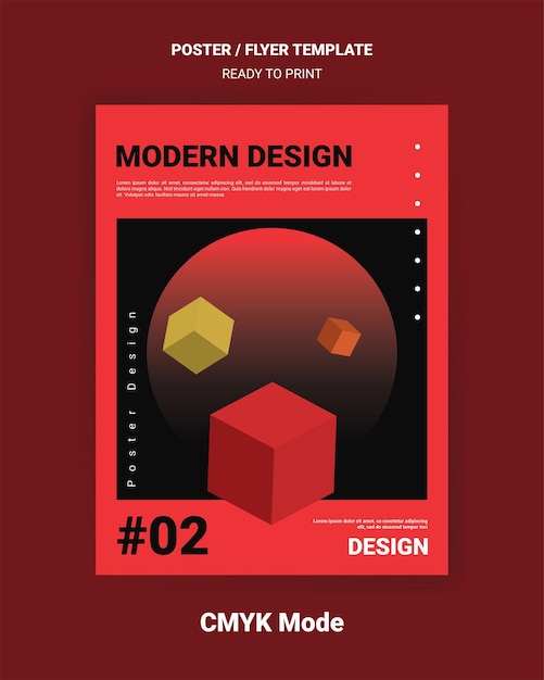 Vector modern poster design template