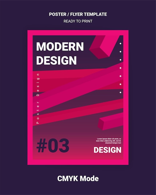 Modern poster design template