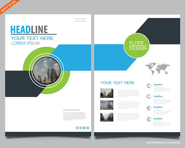 Modern poster magazine layout template