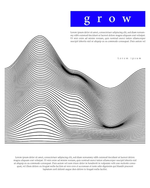 Design moderno del modello di poster con linea curva nera