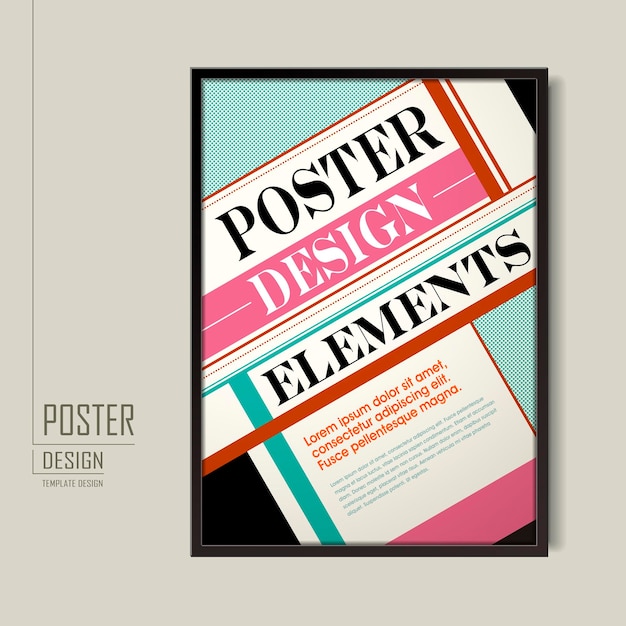 Vector modern poster template design