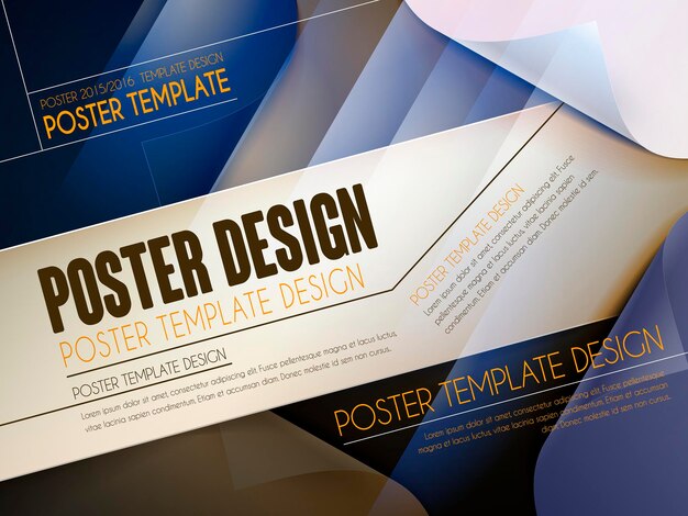 Modern poster template design