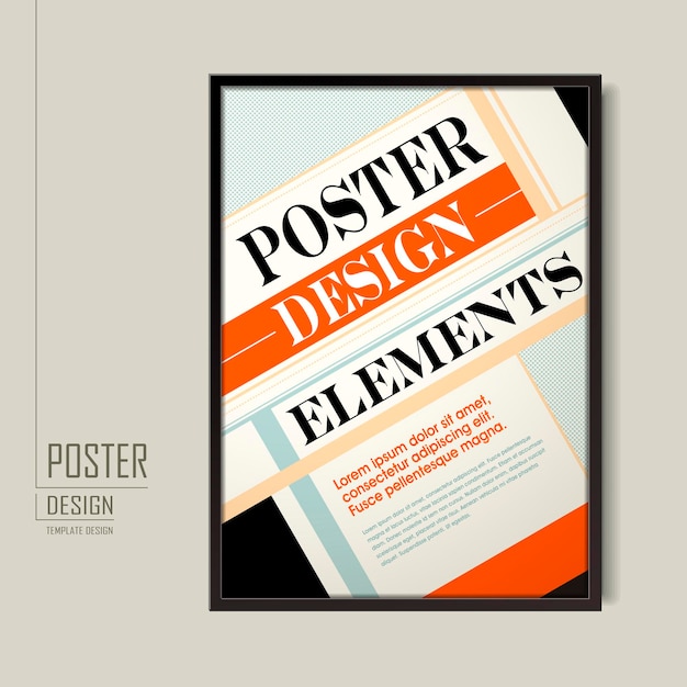 Vector modern poster template design