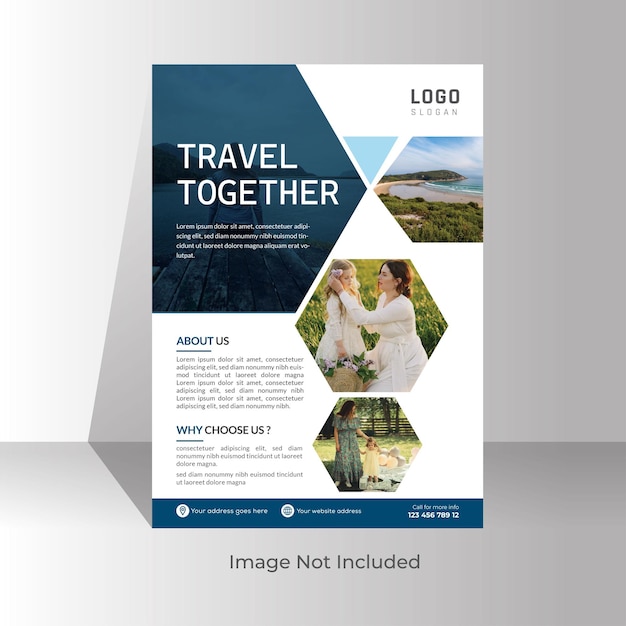 Modern poster travel flyer design templateTravel poster or flyer pamphlet